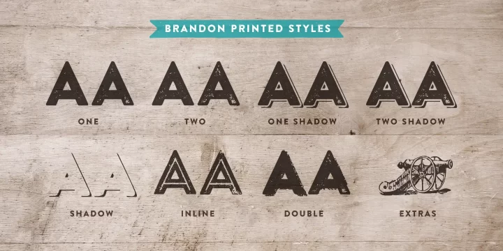 Brandon Printed Font 1