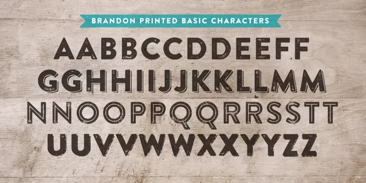 Brandon Printed Font 3