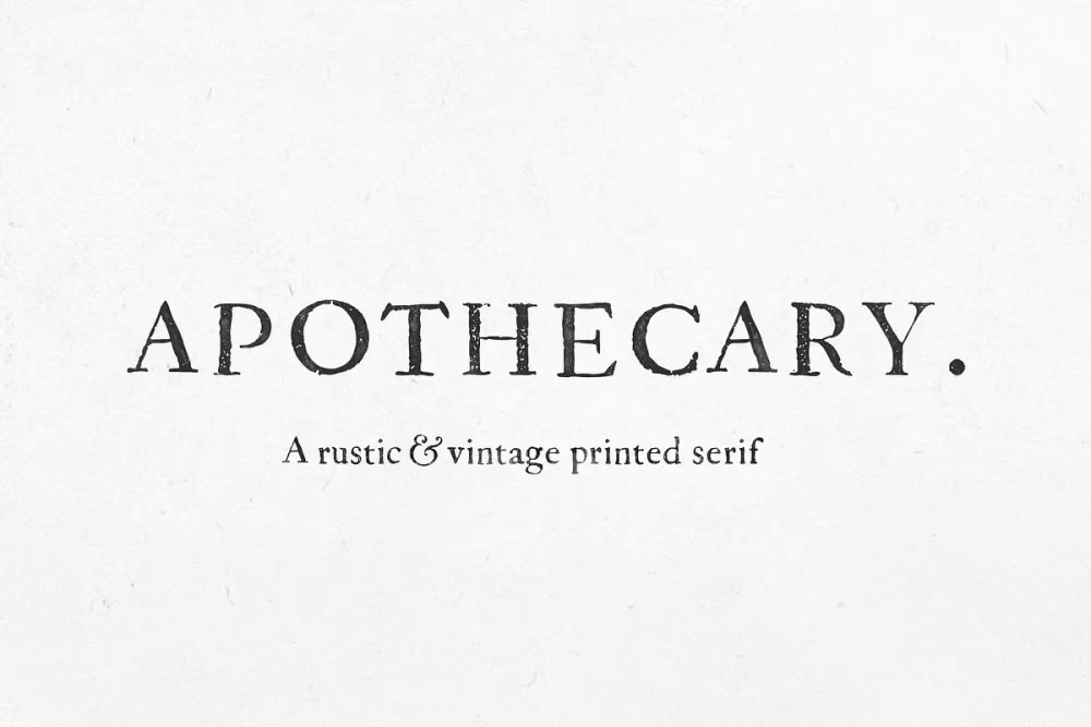 Apothecary Font