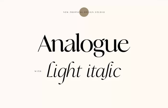 Analogue Font