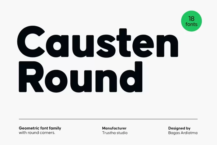 Causten Round Font
