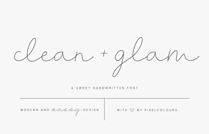Clean and Glam Font
