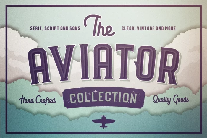 Aviator Font Collection