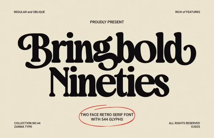Bringbold Nineties Font