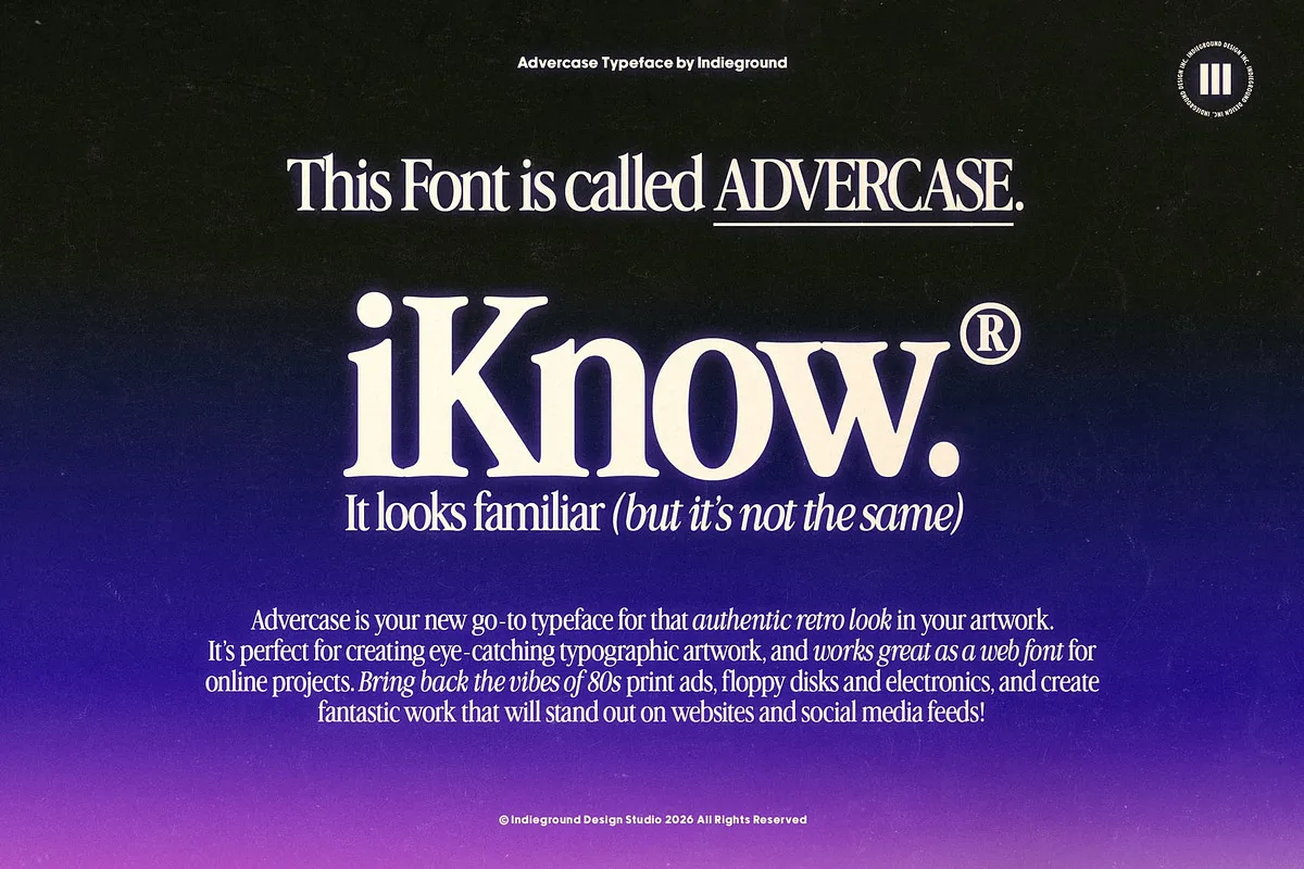 Advercase font preview 3