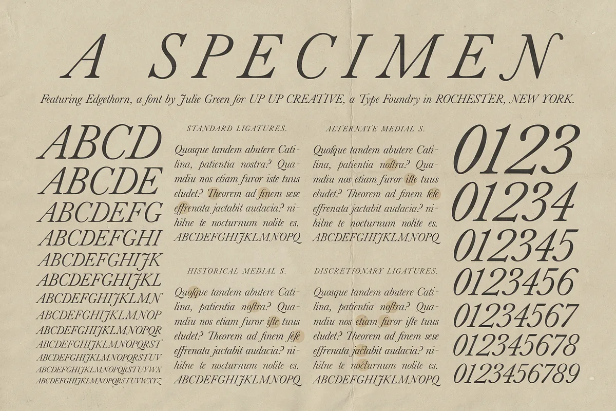 edgethorn font preview 3 Free Download - Fontfreebie