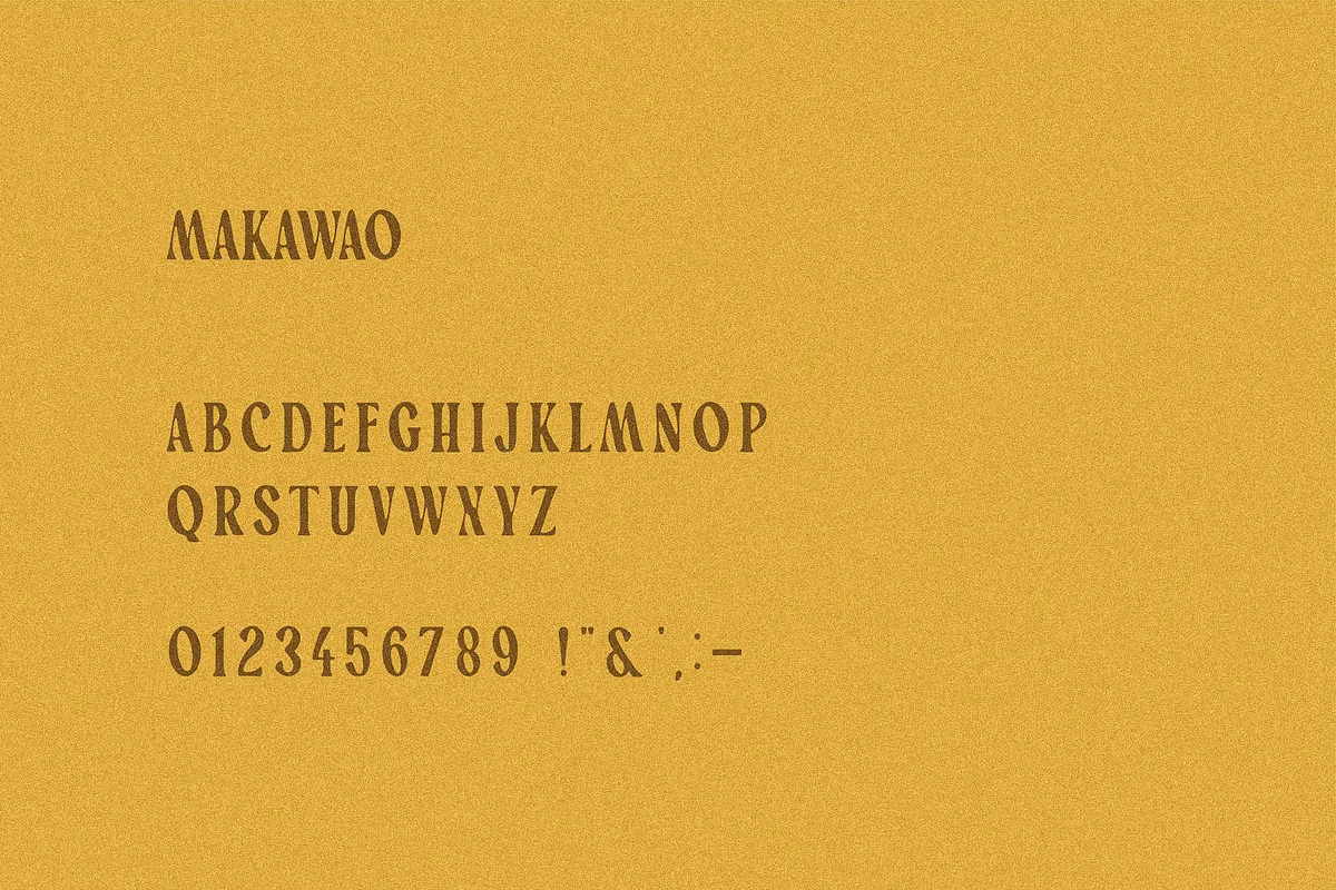 makawao font preview 1 Free Download - Fontfreebie