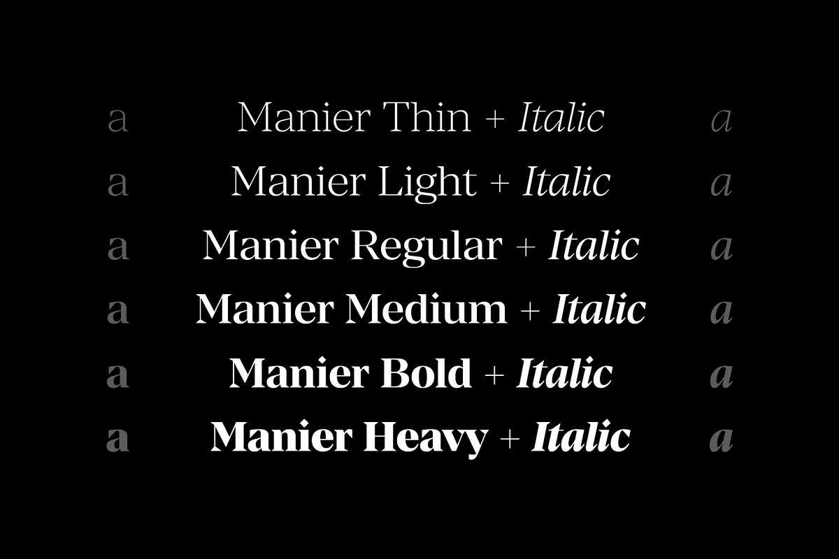 Manier font preview 3