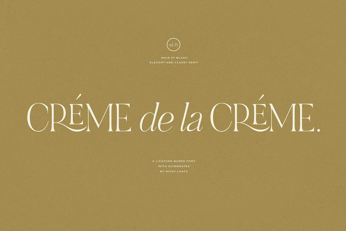 noir et blanc font preview 1 Free Download - Fontfreebie