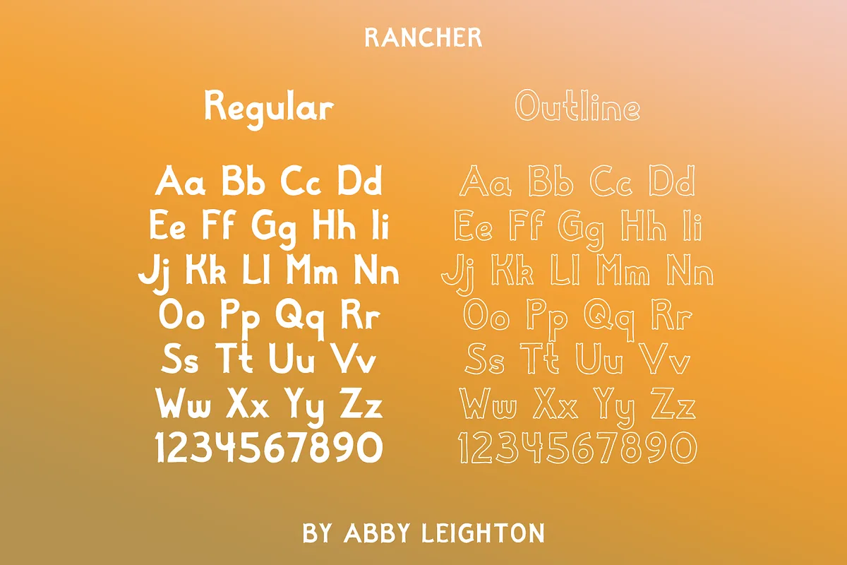rancher font preview 2 Free Download - Fontfreebie