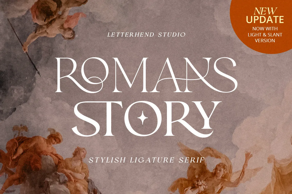 Romans Story font preview 1