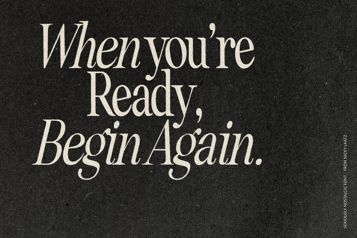 seriously nostalgic font preview 1 Free Download - Fontfreebie