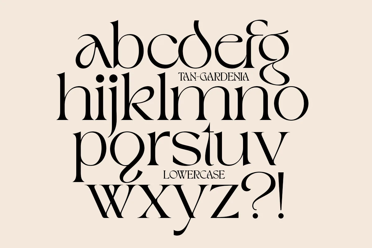 tan gardenia font preview 2 Free Download - Fontfreebie