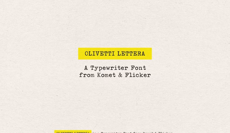 Olivetti Lettera Font